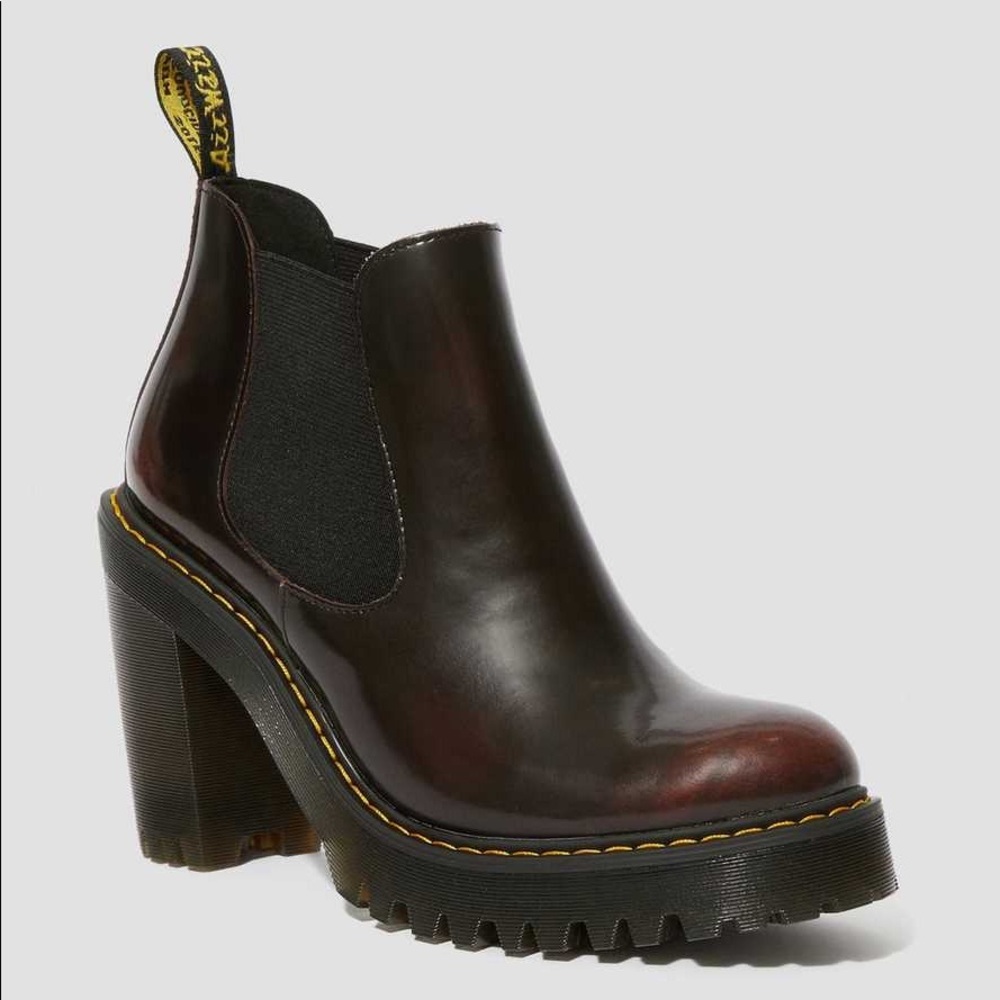 CHERRY RED HURSTON WOMEN LEATHER HEELED BOOTS